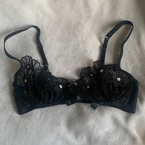 For Love & Lemons Black Lace Bra